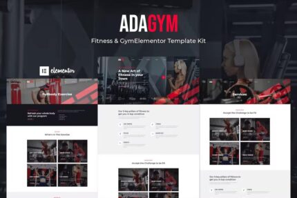 Adagym – Modelo Kit Elementor Fitness & Gym