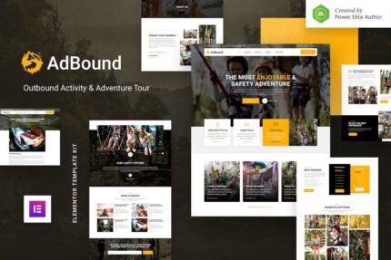 AdBound – Template Kit Elementor para atividades de saída e excursão de aventura