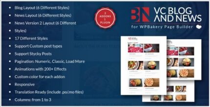 Addons de blog e notícias para WPBakery Page Builder para WordPress