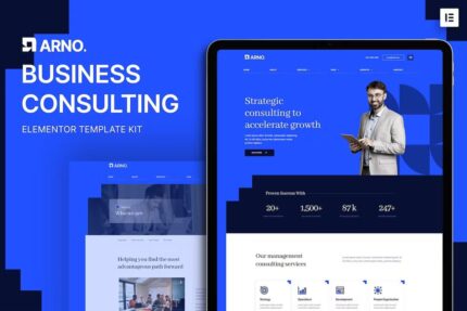 Arno – Kit de modelo Elementor de consultoria de negócios