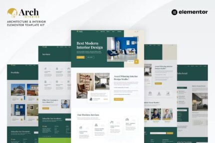 Arquiinterior – Kit de modelos profissionais de elementos de arquitetura e interiores