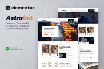 Astrobot – Template Kit Elementor da indústria de robôs e máquinas industriais