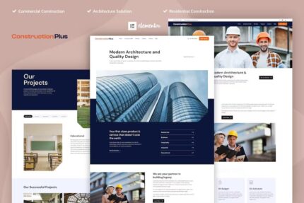 Construction Plus – Template Kit do Elementor de Construção