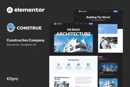 Construe – Kit de modelo Elementor para empresa de construção