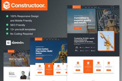 Construtor – Template Kit Elementor de construção e construção