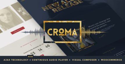 Croma – Tema musical WordPress com Ajax e reprodução contínua