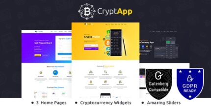CryptApp – Página de destino