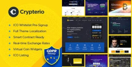 Crypterio – Tema WordPress da página de destino NFT e Crypto