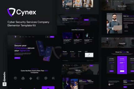Cynex – kit de modelo Elementor da empresa de serviços de segurança cibernética