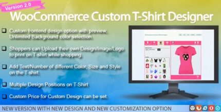 Designer de camisetas personalizadas WooCommerce