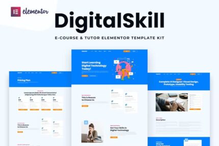 DigitalSkill – Curso eletrônico e tutoriais on-line Template Kit Elementor Pro