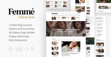 Femme – Uma revista on-line e um blog de moda WordPress Tema + RTL
