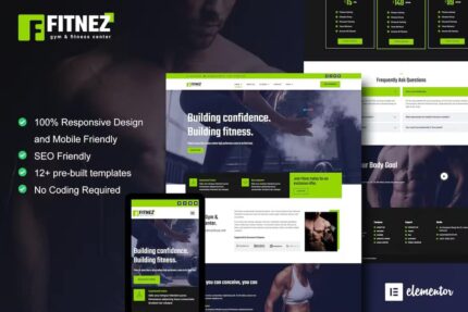 Fitnez – Template Kit Elementor de Fitness & Ginásio
