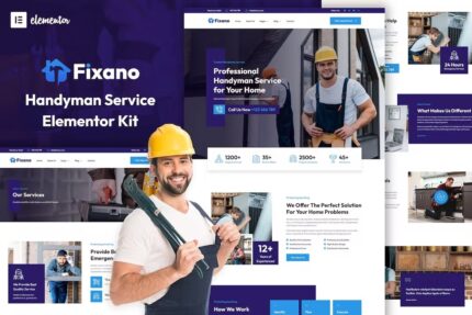 Fixano – Handyman Services Elementor Tamplate Kit