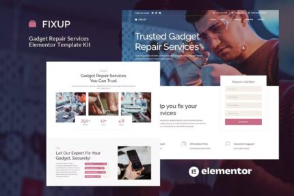 FixUp – Template Kit Elementor para serviços de reparo de gadgets