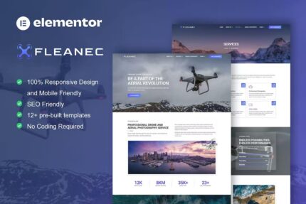 Fleanec – Template Kit Elementor para fotografia aérea e videografia