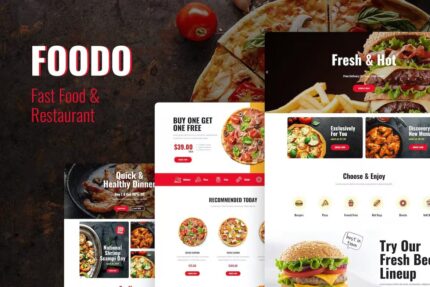 Foodo – Template Kit Elementor de Fast Food e Pizza