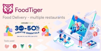 FoodTiger – Entrega de comida – Vários restaurantes