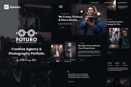 Foturo – Portfólio de Fotografia e Agência Criativa Elementor Template Kit