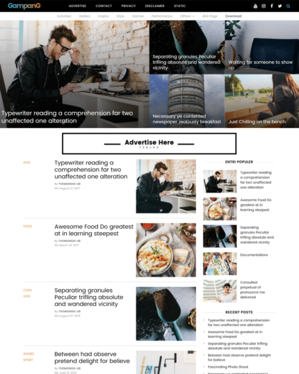Gampang – modelo de blogger limpo e responsivo