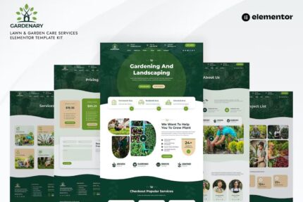 Gardenary – Template Kit Elementor para serviços de jardinagem