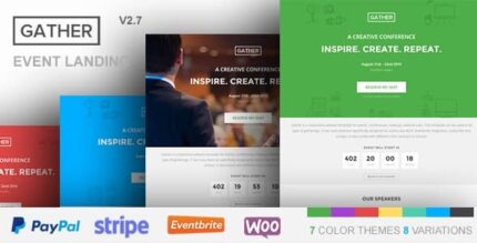Gather – Tema da página de destino do WP para eventos e conferências