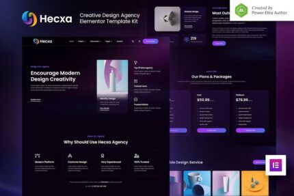 Hecxa – Template Kit Elementor da Agência de Design Criativo