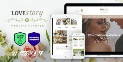 História de amor | Um lindo tema WordPress para planejador de casamento e eventos