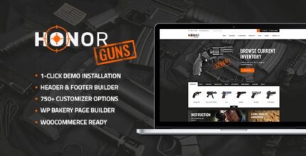 Honra | Clube de tiro multiuso e loja de armas WordPress Theme + Elementor