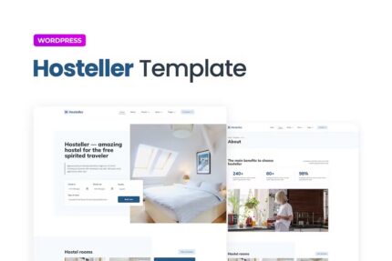 Hosteller – Template Kit Elementor de reserva de albergue