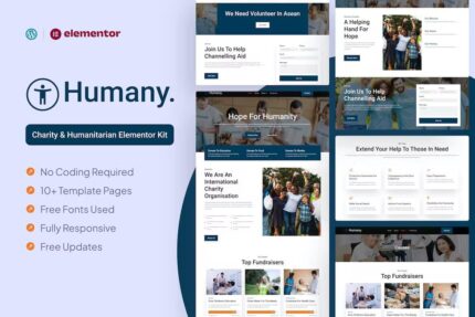 Humany – Charity Elementor Pro Template Kit