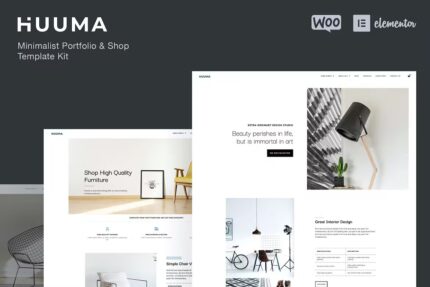 Huuma – Template Kit Minimal Shop Elementor