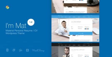I am Mat – Material Currículo Pessoal / Tema CV vCard WordPress