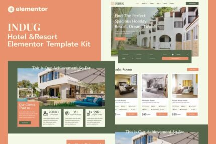 Indug – Kit de modelo Elementor Pro para hotéis e resorts