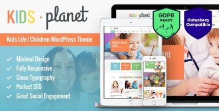 Kids Planet – Um tema WordPress infantil multiuso para jardim de infância e grupo de recreação
