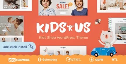 Kids R Us – Tema Loja de Brinquedos e Loja de Roupas Infantis