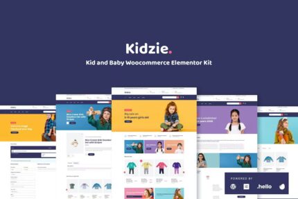 Kidzie – Template Kit Elementor de comércio eletrônico para bebês e crianças