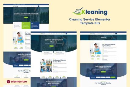 Kleaning – Template Kits Elementor para serviços de limpeza