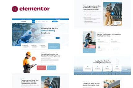 Knopee – Kit de modelo Elementor para serviços de telhados e coberturas