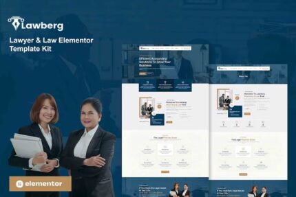 Lawberg – Template Kit Elementor para advogados e escritórios jurídicos