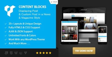 Layout de blocos de conteúdo para WPBakery Page Builder – estilo de notícias e revistas