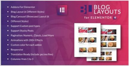 Layouts de blog para o plug-in Elementor WordPress