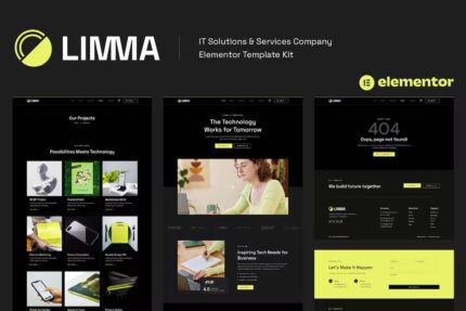 Limma – Template Kit Elementor para empresa de soluções e serviços de TI