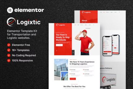 Logixtic – Template Kit de elemento de transporte e logística