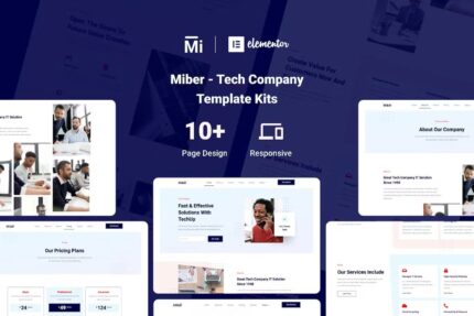 Miber – Template Kit Elementor Tech Company