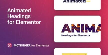 Motionger – Título animado para Elementor