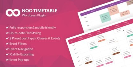 Noo Timetable – Calendário responsivo e plug-in WordPress de sincronização automática