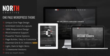 Norte – Tema WordPress Parallax de uma página