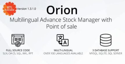 Orion – Gerenciador de estoque avançado multilíngue com sistema de ponto de venda