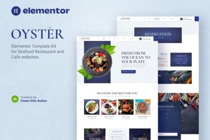Oyster — Template Kit Elementor para restaurante e café de frutos do mar
